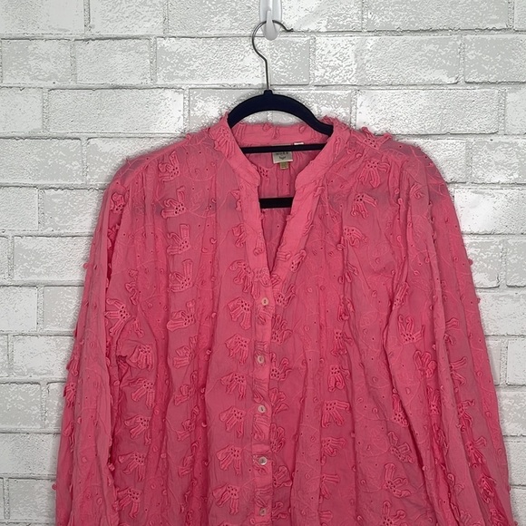 Anthropologie Seen/Worn/Kept Kathryn Textured Floral Blouse - Picture 3 of 13